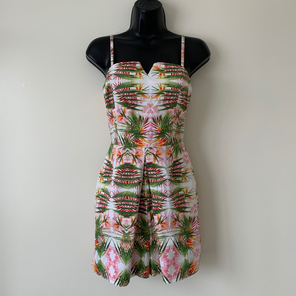 INC Tropical Palm Print Romper